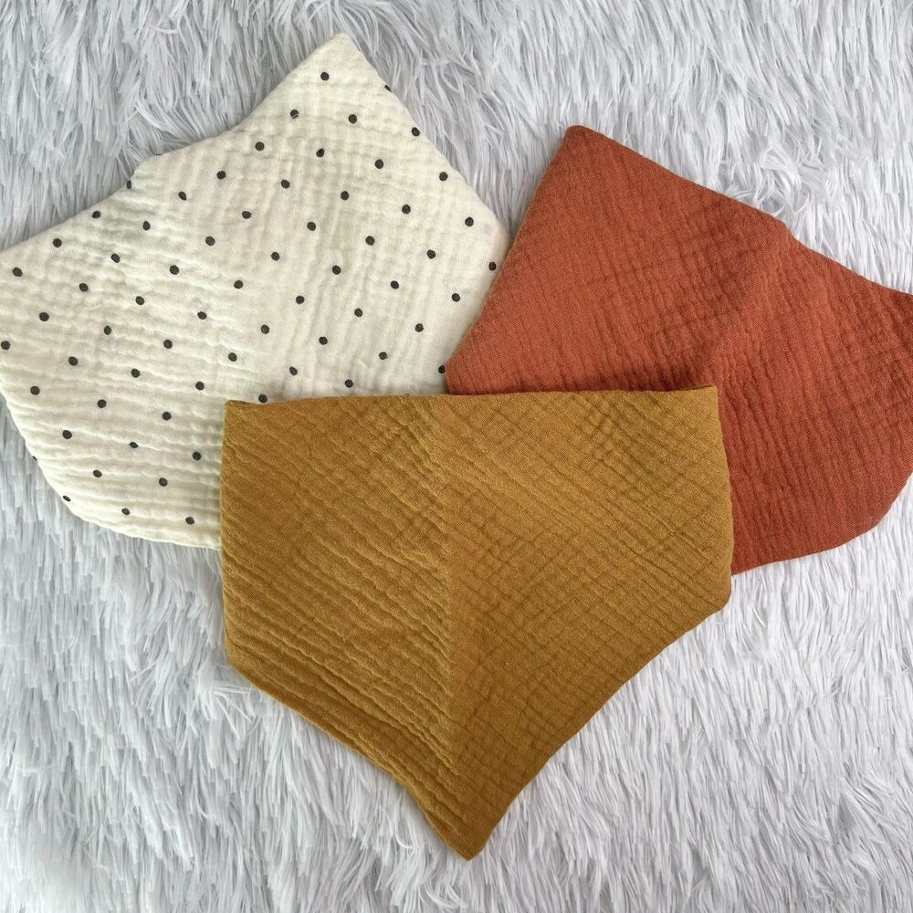 3pcs  Baby Bandana Drool Bibs for Boys Girls, Unisex Soft Baby Bibs Multicolor